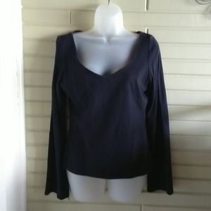 Black long-sleeve top